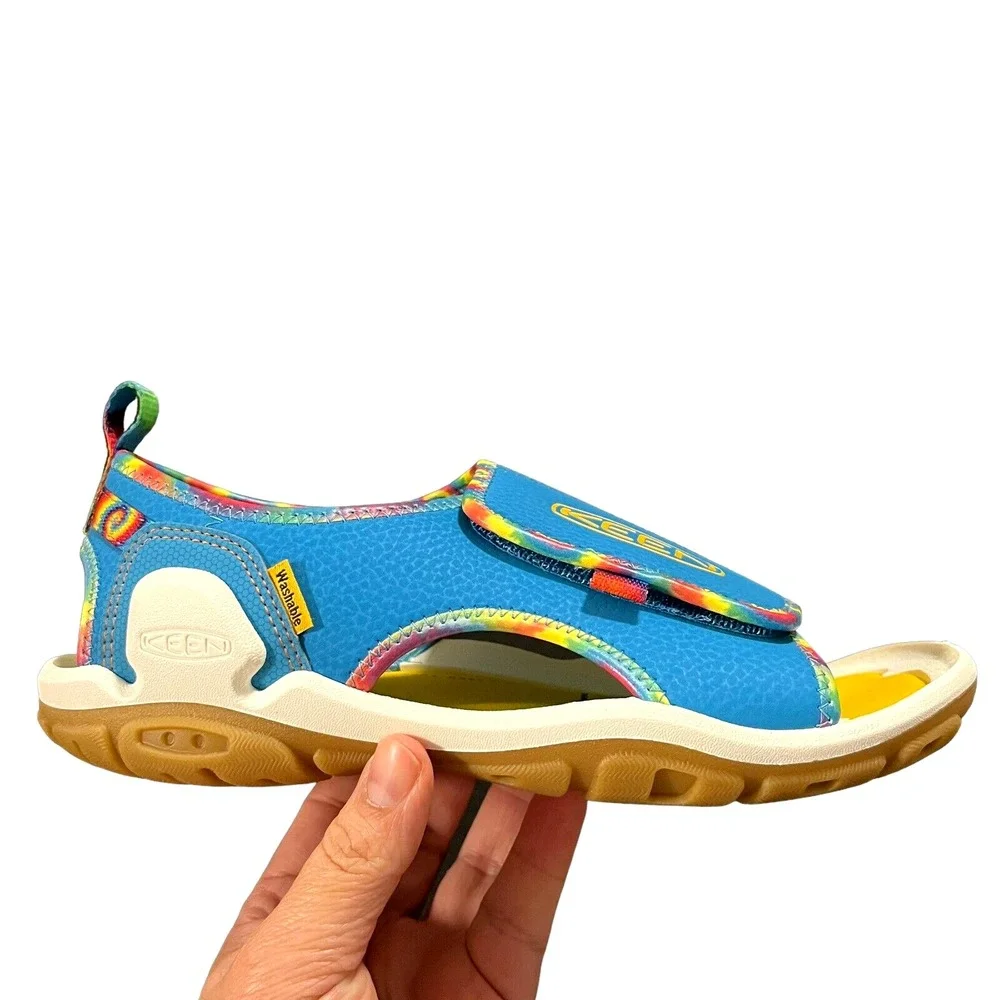 KEEN Youth Girls Sport Outdoor‎ Sandals Size 4 Blue- Tie Dye Adjustable Washable
